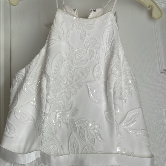 White Junior Bridesmaid Dress - Picture 3 of 5